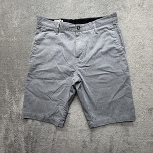 Volcom Shorts Mens Measured 34x10 Gray Chino Canvas Cotton Polyester Pockets